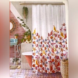 Opalhouse Jungalow Tropical Floral & Birds Shower Curtain